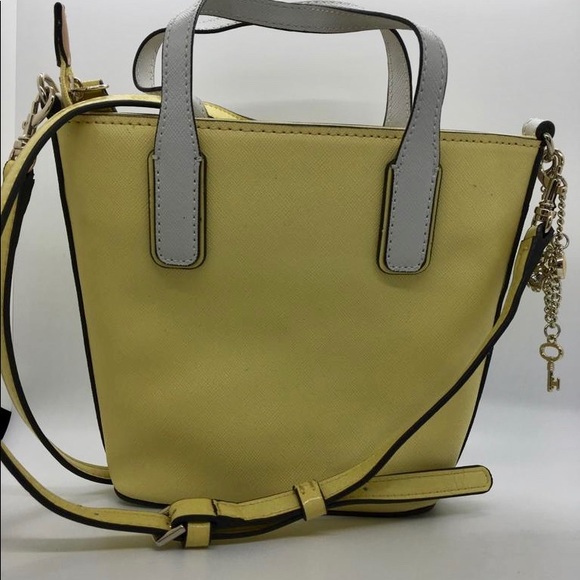 Yellow and White Guess Mini Crossbody Bag - Picture 13 of 16